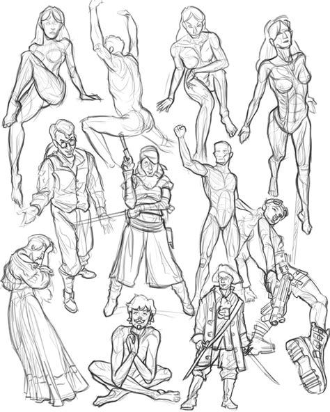 ArtStation - Anatomy sketches and poses