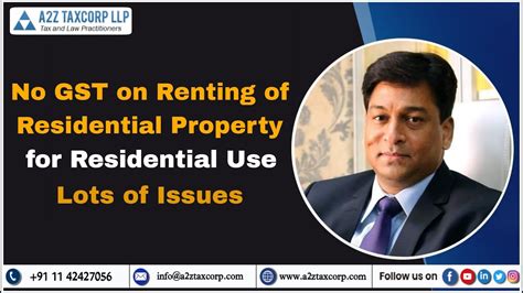 No GST On Renting Of Residential Property For Residential Use Lots Of