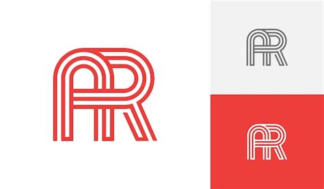 Premium Vector Letter AR Monoline Initial Monogram Logo