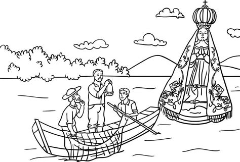Nossa Senhora Aparecida Desenho Para Colorir - Nossa Senhora Aparecida para Colorir: 12 Desenhos Grátis!