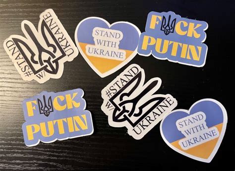 Stand With Ukraine Fuck Putin Sticker Etsy