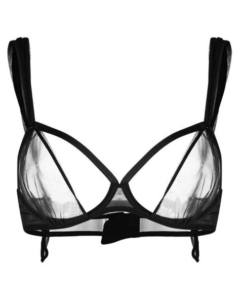 Maison Close Naked Sheer Bra In Black Lyst Canada