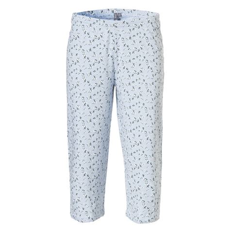 By Louise Dames Capri Korte Pyjama Set Wit Blauw Underwear District