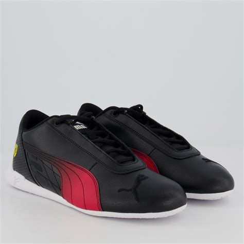 Tenis Puma Ferrari Preto - Tênis Puma Ferrari R-Cat Preto - FutFanatics