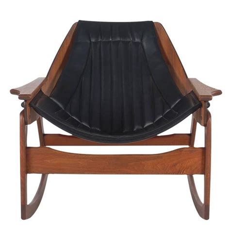 Sculptural Walnut Bentwood Rocking Chair By Jerry Johnson Danish