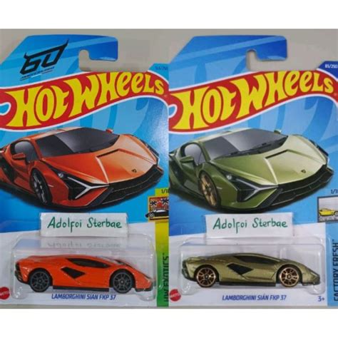 Hotwheels Hot Wheels Lamborghini Sian Fkp Factory Fresh Short Card Hw Exotics Anniversario