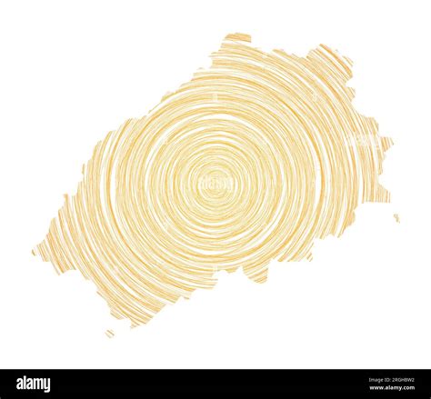 Saint Helena Map Filled With Concentric Circles Sketch Style Circles