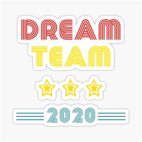 "dream team sport team 2020-2021" Sticker by Catcrea | Redbubble