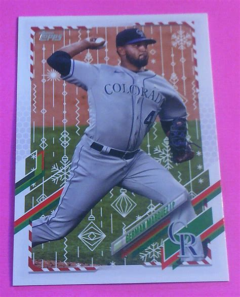 2021 Topps Holiday German Marquez Baseball Trading Card Hw137 Colorado