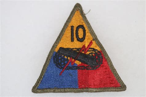 ORIGINAL WW2 10th ARMOURED DIVISION CLOTH SHOULDER PATCH 1 USED