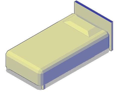 Single Bed 3d Max Block Cadblocksfree Thousands Of Free Cad Blocks