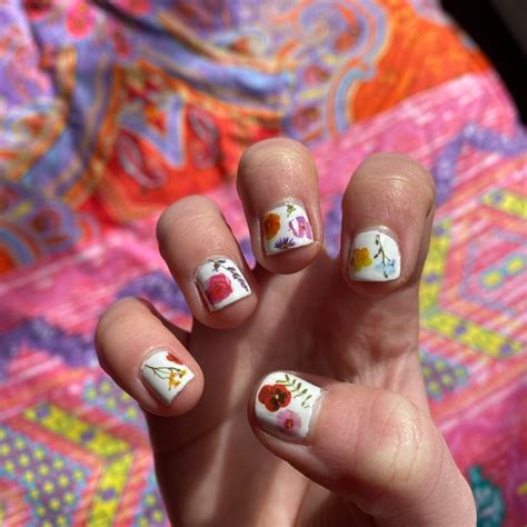 Colorful Flowers Waterslide Nail Decals Flower Water Slide Nail Decals