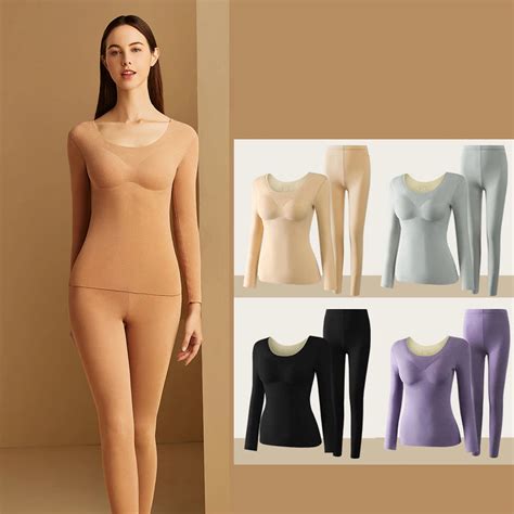 2022 Autumn And Winter New Women Thermal Underwear Set Sexy Warm Long Johns For Women Seamless