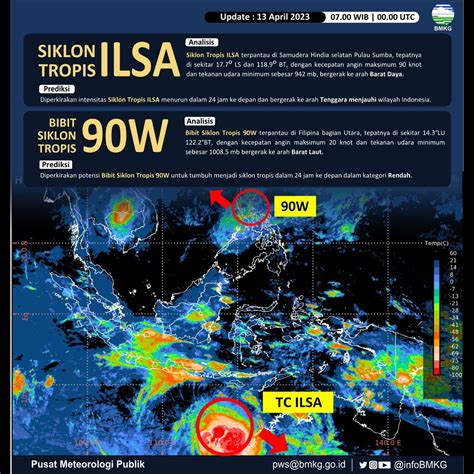 Bmkg On Twitter Halo Sobat Bmkg Siklon Tropis Ilsa Terpantau Di