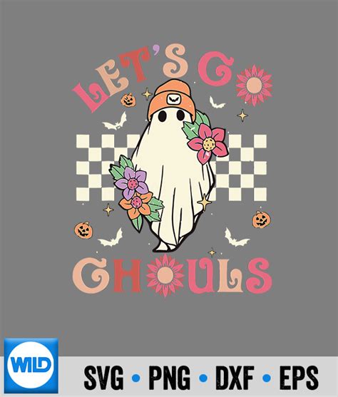 Halloween SVG Groovy Lets Go Ghouls Halloween Ghost For Girl SVG WildSvg