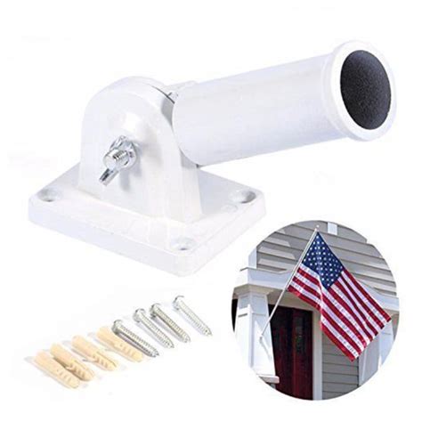 FAGINEY Adjustable Flag Pole Holder, Wall Mounted Bracket, Outdoor ...