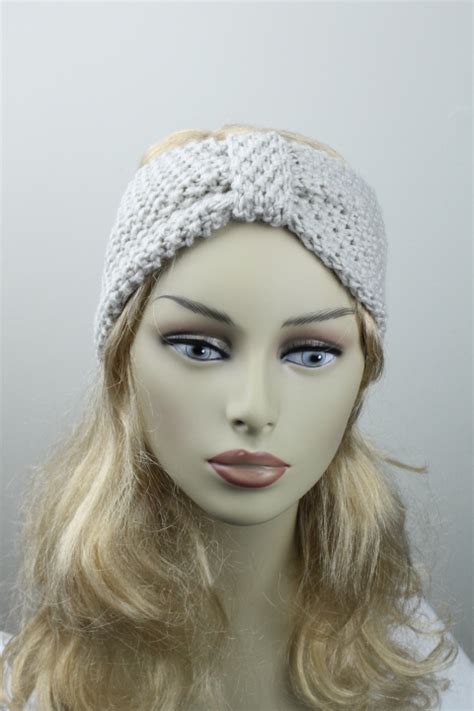 Woman Handmade Knitted Crochet Headband Head Warmer Hat Cap Beige On Luulla