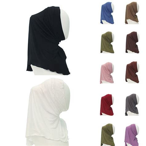 Muslim Women Modal Hijabs Headscarf Bonnet Instant Amira Cap Turban