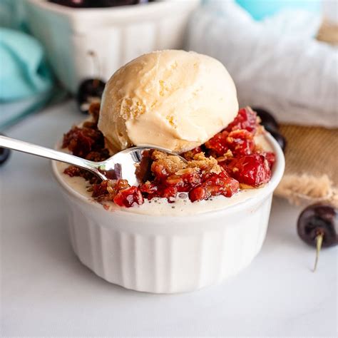 Cherry Crisp Recipe Pie Filling Or Fresh Cherries Boulder Locavore