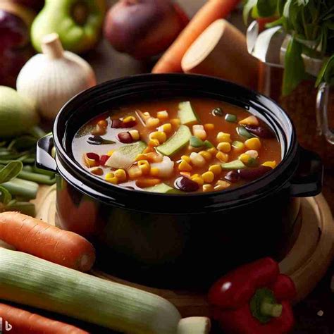 Slow Cooker Vegetable Soup Recipe - Slow Cookers