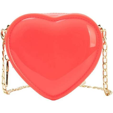 Youi Ts Shoulder Bag Heartshaped Pu Leather Crossbody Bag Small Colourful Purse For Women