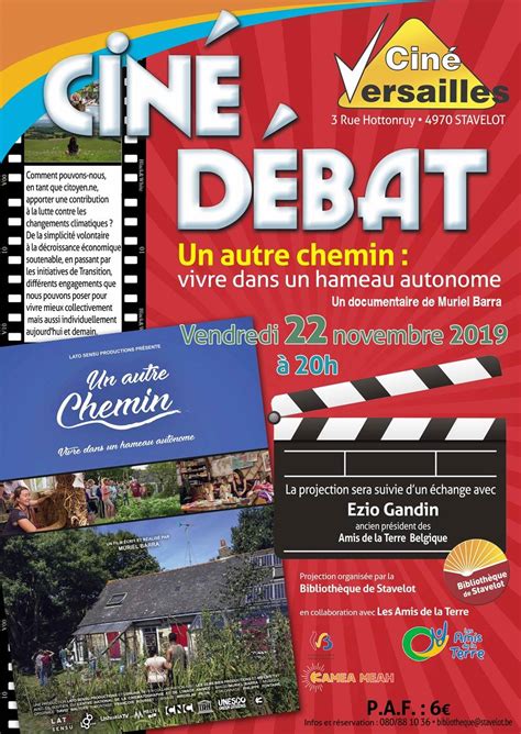 Ciné débat organisé le vendredi 22 novembre sur le thème de la