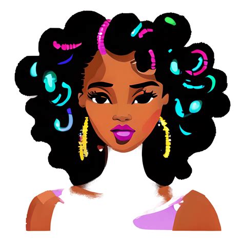 Linda Garota Afro Negra Colorida Melanina Mulher Negra Png Creative