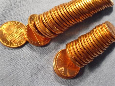 1982 P BU Lincoln Memorial Cent ONE ROLL Cu Large Date For Sale