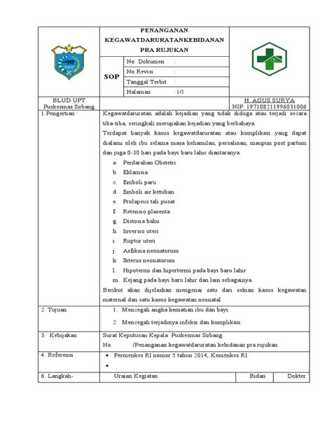 Sop Klinik Sanitasi Pdf