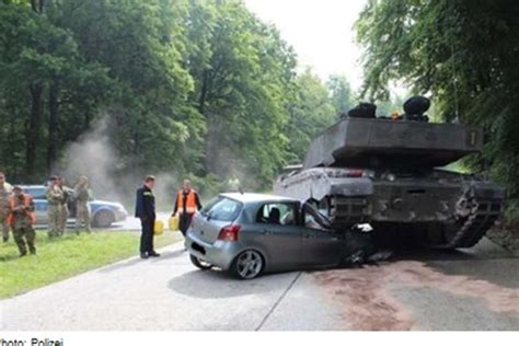 Teen Driver's Car Crushed by British Tank in Augustdorf, Germany - NBC News