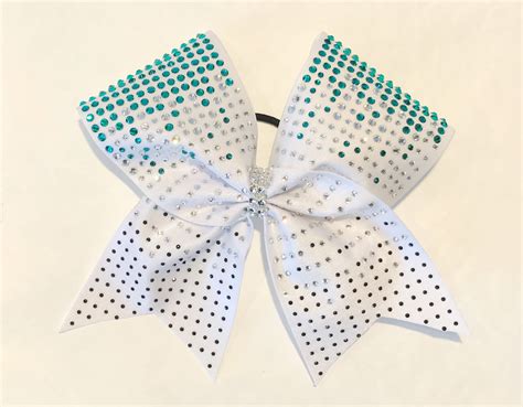 Teal Rhinestone Cheer Bow Etsy