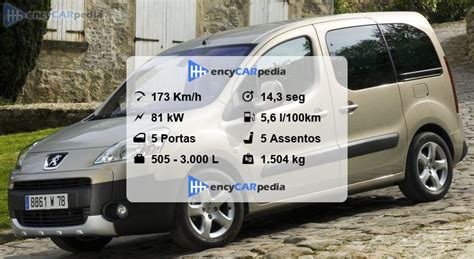 Peugeot Partner Tepee HDi FAP 110 Ficha Técnica 2008 2011 desempenho