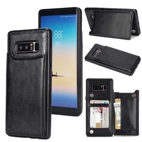 Flip Lommebok Kort Samsung Galaxy Note Sm N F Svart Elkj P