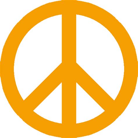 Orange Peace Sign Joypixels Sticker - Orange Peace Sign Peace Sign ...