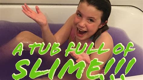 A Tub Full Of Slime Glitter Slime Baff Fun Youtube