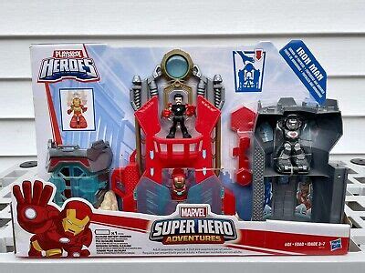 New Playskool Marvel Super Hero Adventures Iron Man Armor Up Fortress