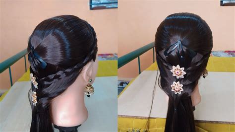 Simple Hairstyle For Wedding Function🤩🥳hairstyles For Girls Trending Hairstyles For