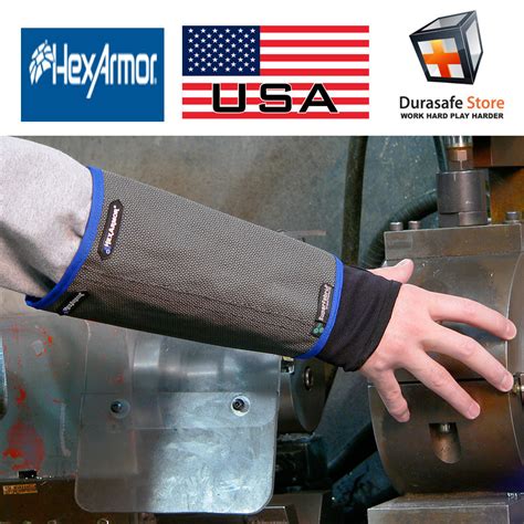 Hexarmor Ag10009s 9 Cut And Puncture Resistant Arm Guard Grayblack Size L Pc Durasafe Shop