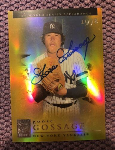 Goose Gossage Autographed Signed 2003 Topps Tribute World Series Gold