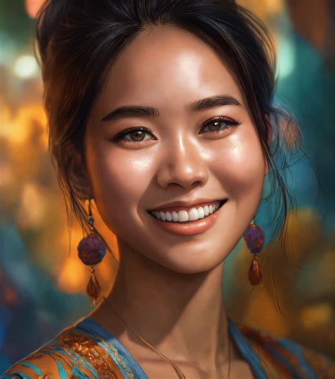 Lexica A Striking Portrait Of A Smiling Vietnamese Woman With