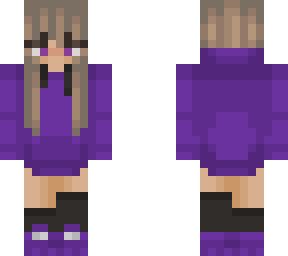 Purpled Egirl Skin | Minecraft Skin