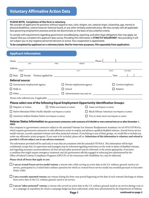 Affirmative Action Witeabe Form Fill Out And Sign Printable PDF