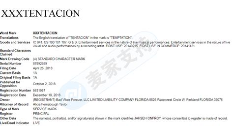 Keith律所代理新品牌说唱歌手 Xxxtentacion发案，tro已获批准，赶紧筛查！ 麦家支持 为跨境卖家服务