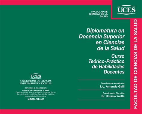 Diplomatura En Docencia Superior En Ciencias De La Salud Uces Inicio