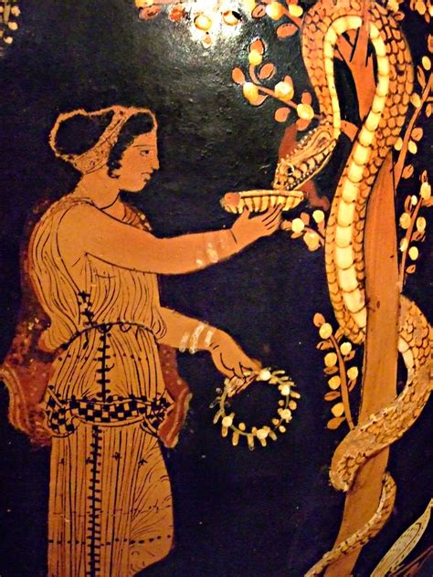 Serpent In The Garden Ancient Greek Art Greek Art Ancient Greek Pottery