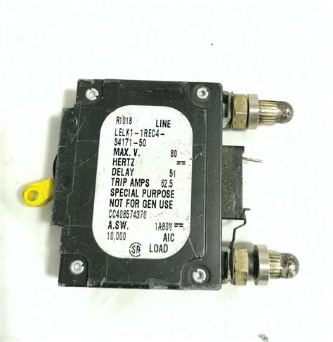 AIRPAX Lelk1 1rec4 34171 50 DC Circuit Breaker 50a Breaker PB For Sale