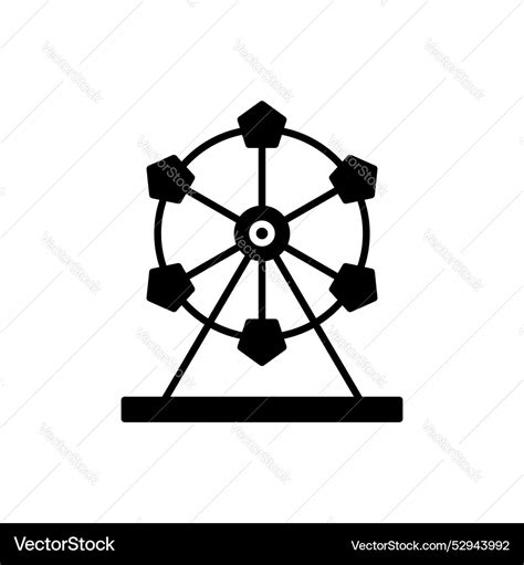 Ferris Wheel Icon Set Park Festival Carousel Ride Vector Image