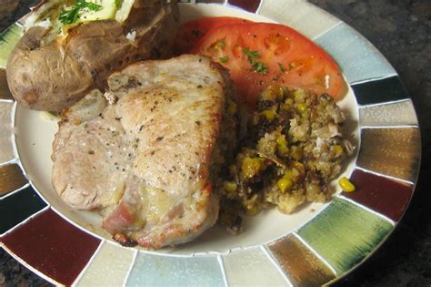 Cornbread Stuffed Pork Chops