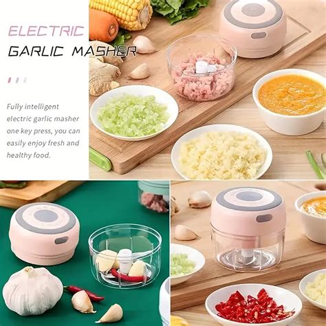 1pc Electric Mini Garlic Chopper Usb Rechargeable Food Processor