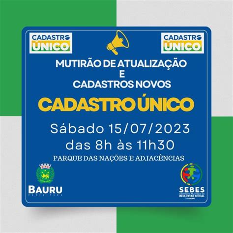 Sebes Realiza Busca Ativa Para Atualiza O Do Cadastro Nico No Parque